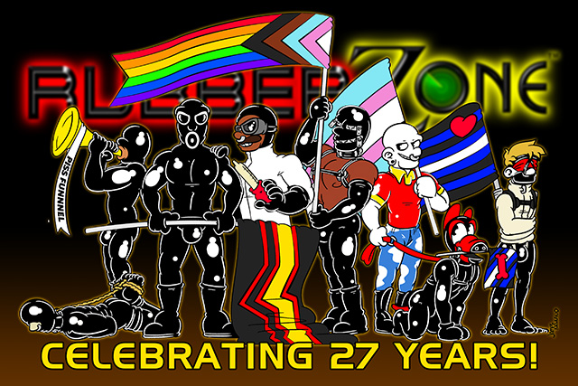 RubberZone.com - Celebrating 27 Years - Artwork by SpacePupSilver