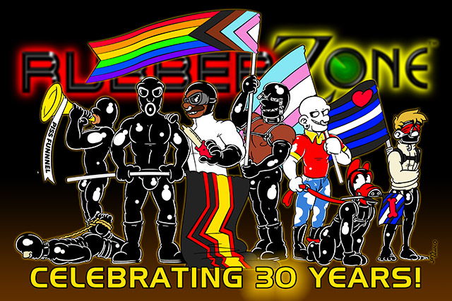 RubberZone.com - Celebrating 30 Years - Artwork by SpacePupSilver
